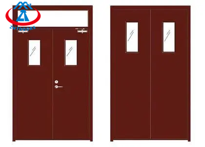 Sale exterior security fire rated steel metal doors with panic bar fire proof door for villa 60 min EN approve