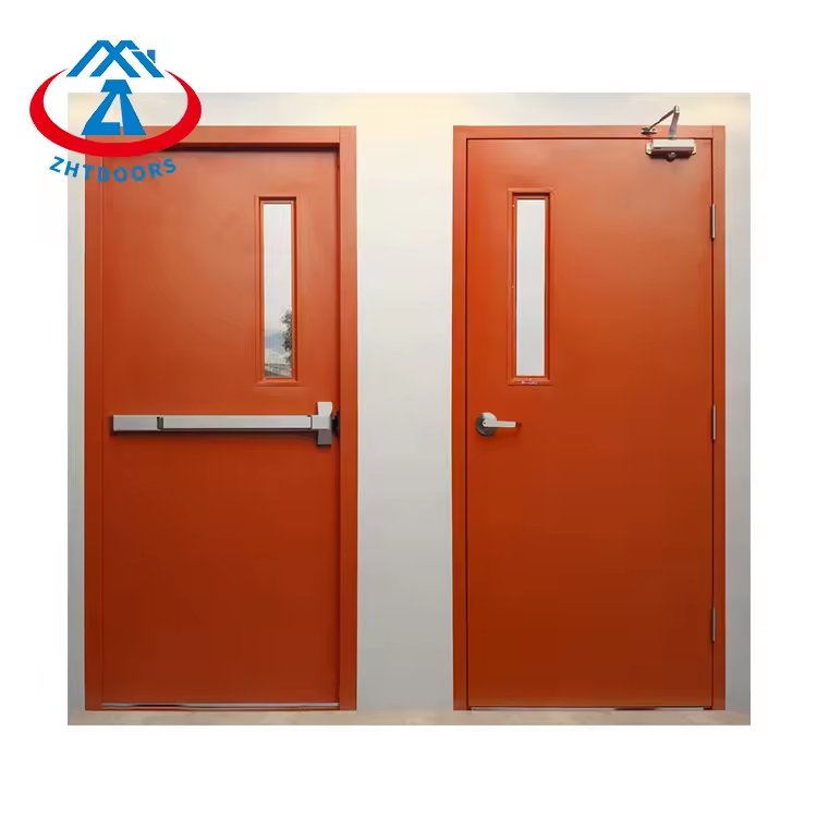 New ulul standard 2 hours fire door sealed with push rod metal fire door