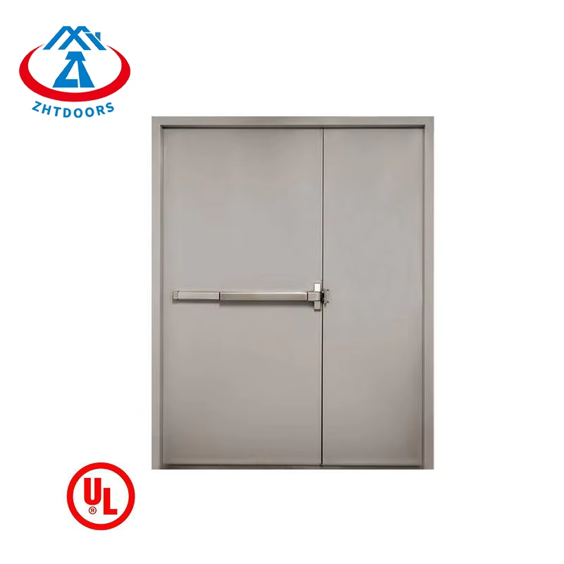 Professional supplier modern entrance security fireproof metal steel door UL approved 3 hours exit fire door