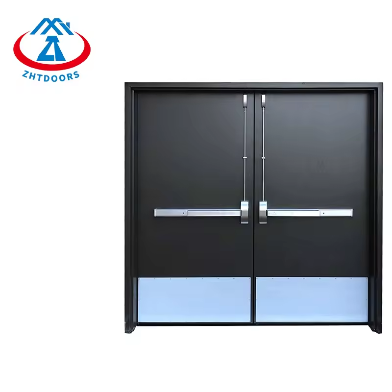 Manufacturer specializes in providing high security fire safety doors EN standard 2 hours fireproof metal doors