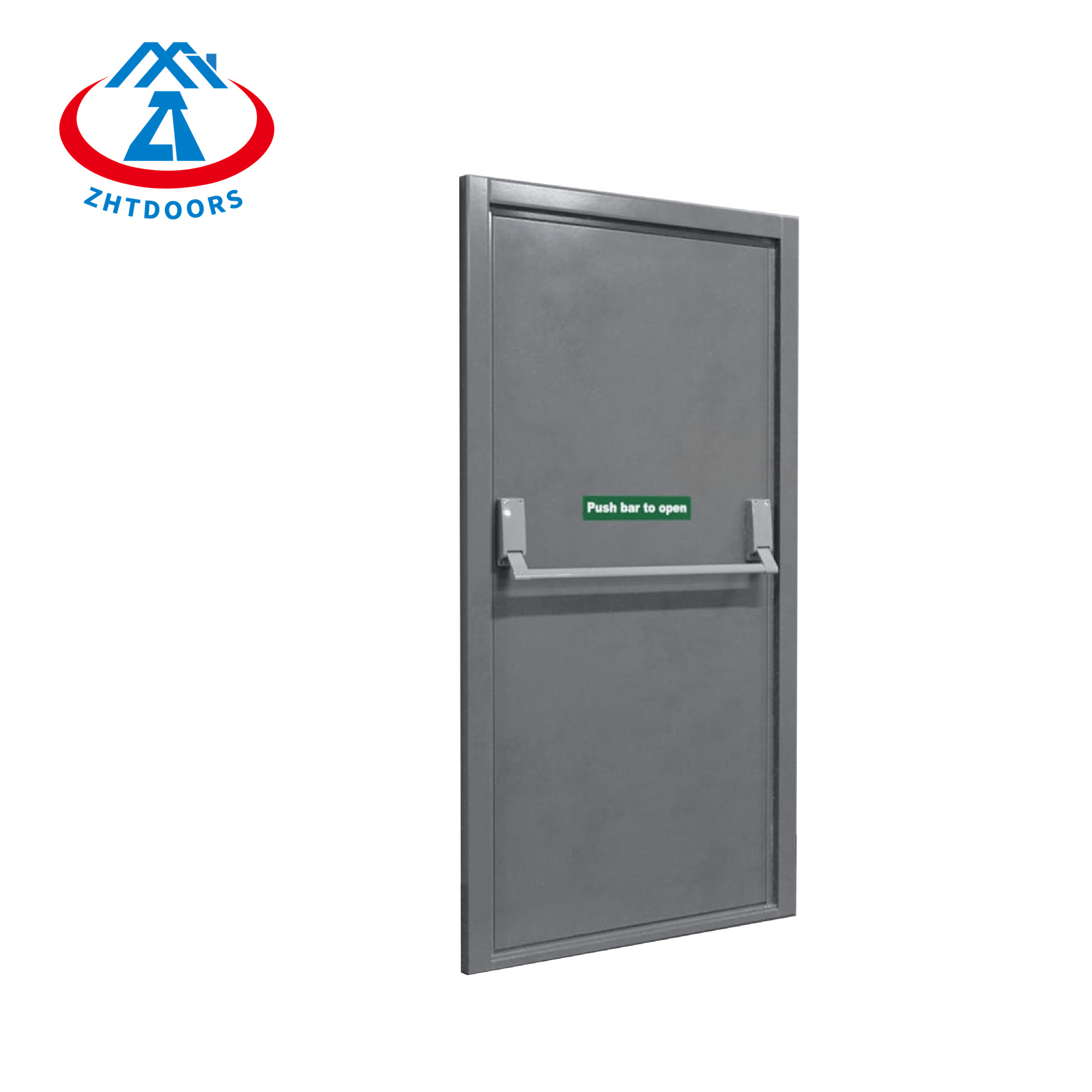 High quality source UL standard 90 minutes single steel bs fire door emergency bar