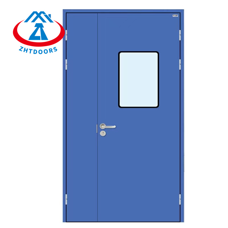 Factory Direct Fire Exit Double Insulated Metal Door UL Standard 1 Hour Fire Rated Commercial Interior Door