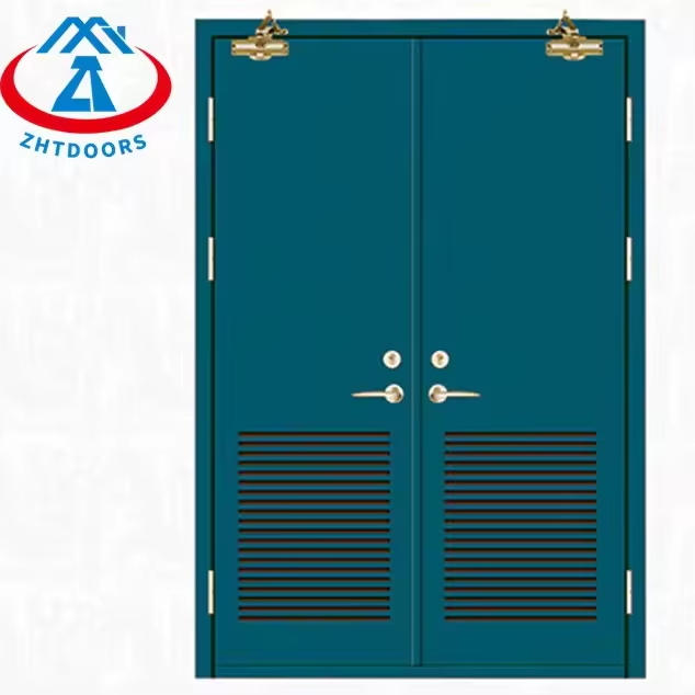 Carefully selected materials EN standard certificate 90 minutes fireproof steel external security door with shutters