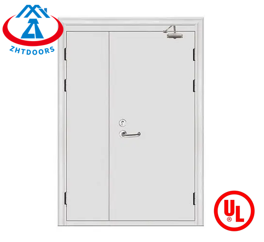 Factory AS approved 30 minutes high quality double leaf fireproof metal security steel door