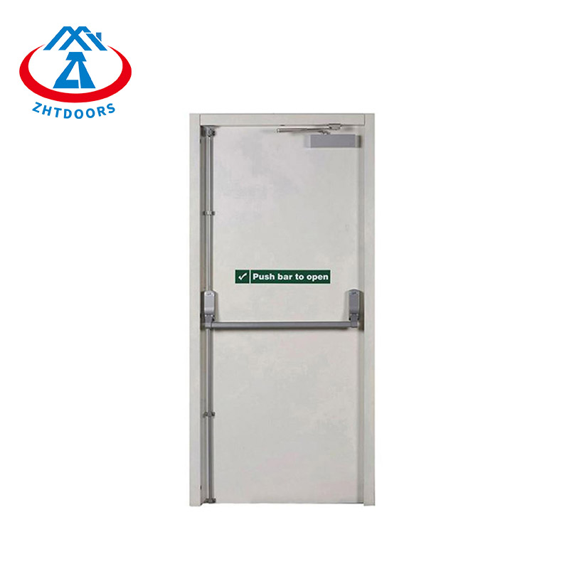 New design and new style EN standard one hour steel fire door with push rod