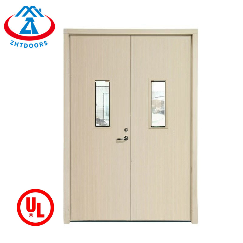 China excellent factory ulul certified 90 minute double fire exit doors steel resistance