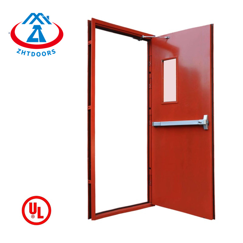 integrity management UL standard 120 minutes steel fire rated door single leaf with push rod