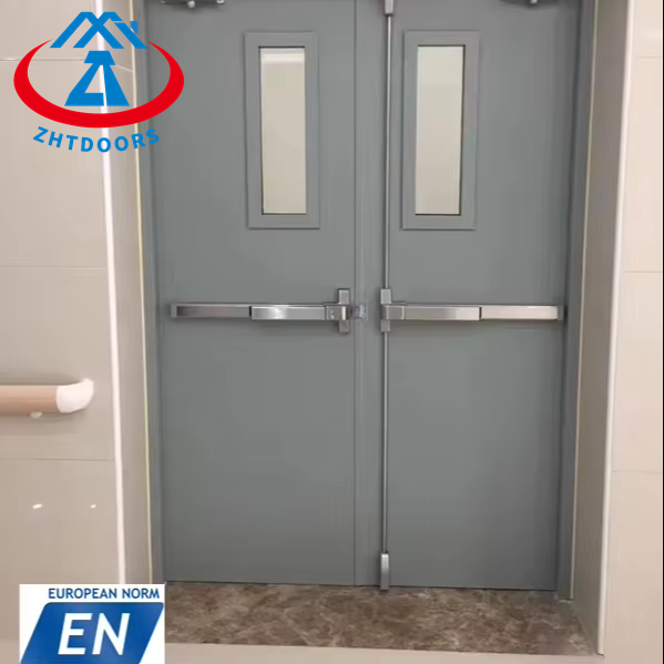 Good fire resistance EN approved 60 minutes 1 hour locking fire rated solid door