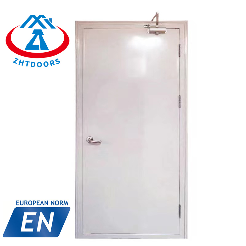 China Strong Factory EN Standard Single Plate Steel Fire Door Manufacturing 120 Minutes