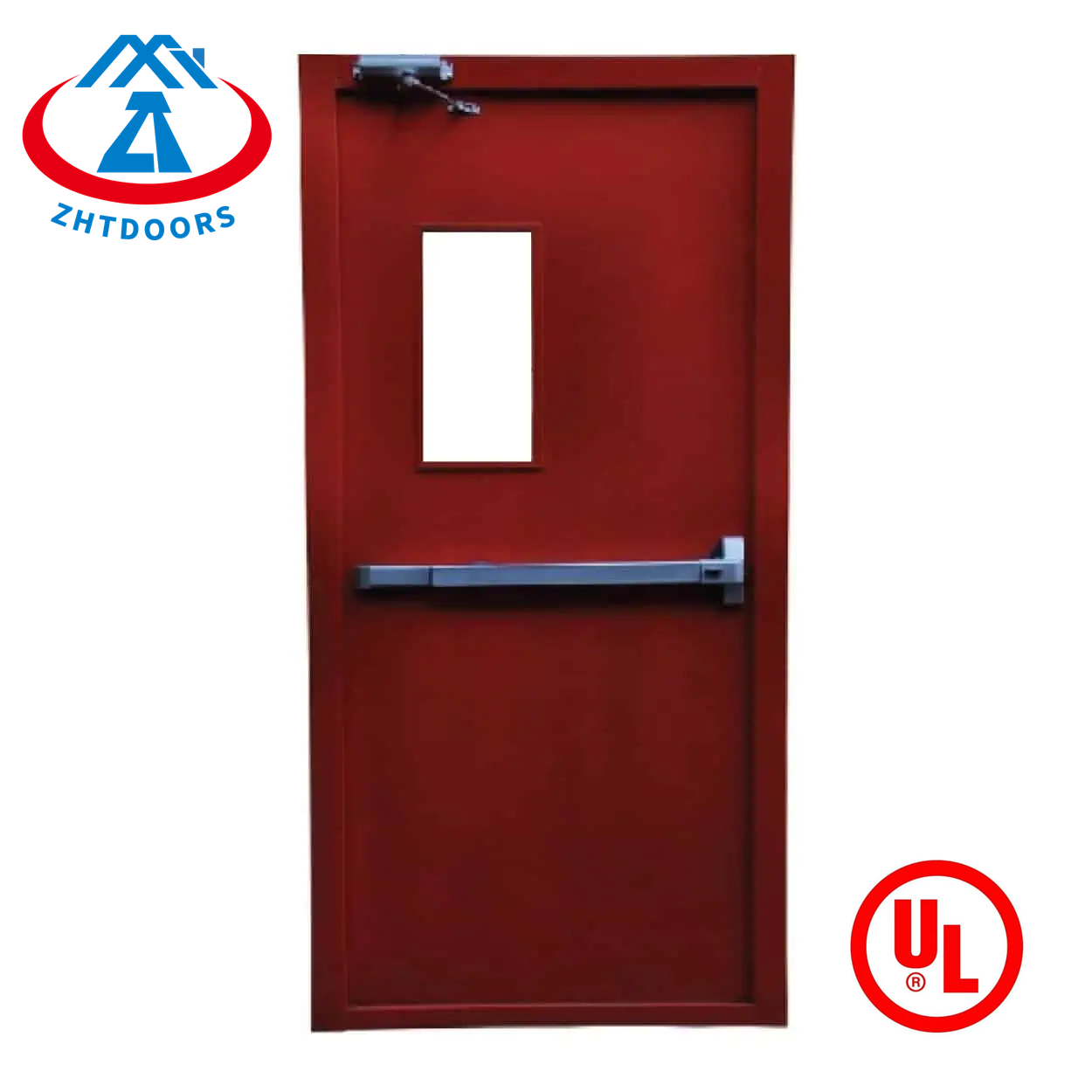 Fireproof galvanized security steel security exterior door 30 minutes ulul certified