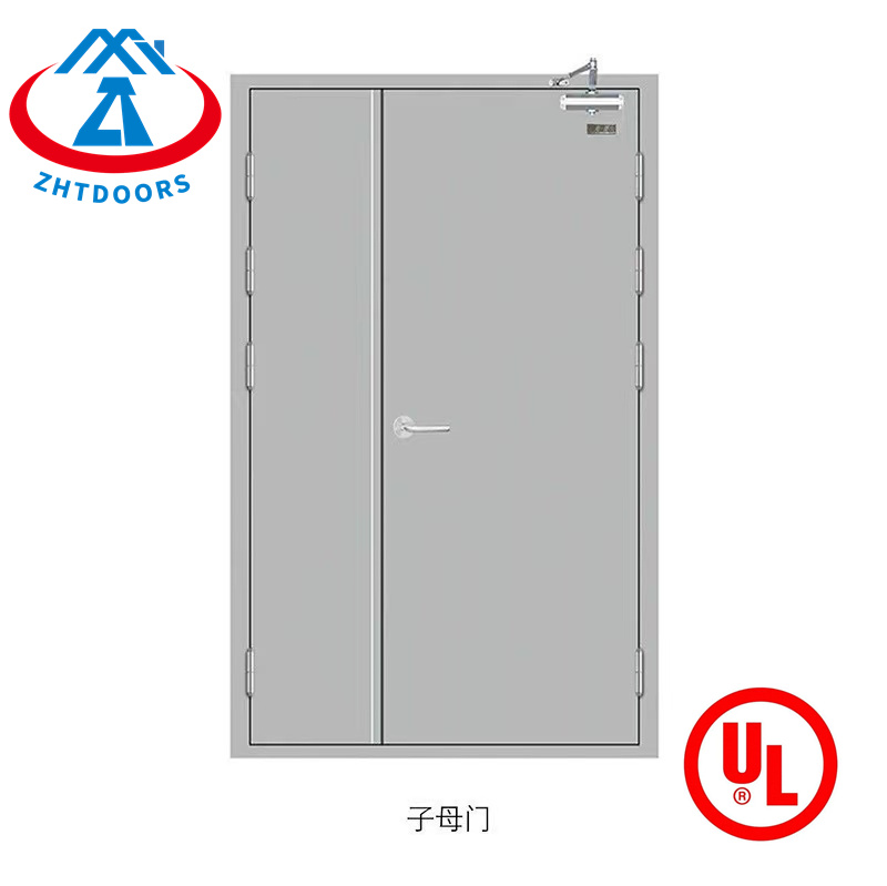Custom common style 2 hour fireproof steel metal door UL listed