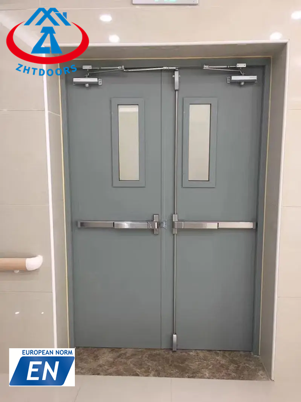 China factory offers modern new design EN approved 30 minutes fireproof double door steel