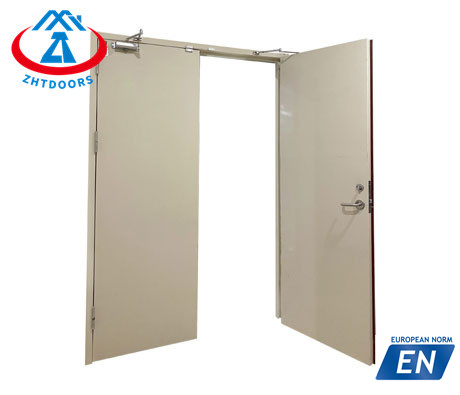 product-Zhongtai-Factory Safety Products EN Standard 1 Hour Double Steel Always Open Steel Fire Door