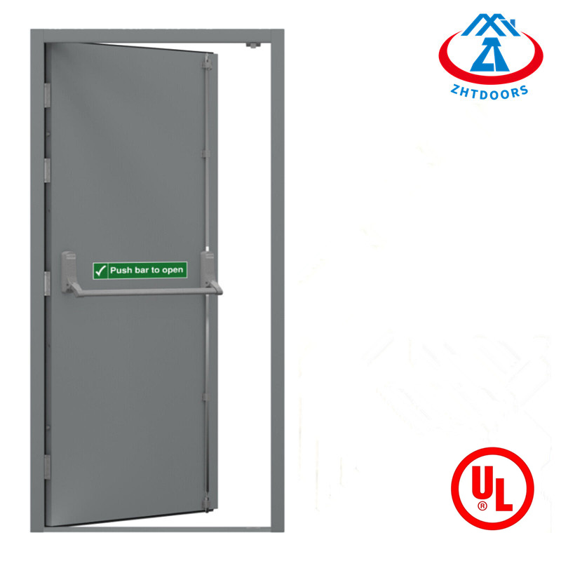 Customized Different Styles Of Durable And Reliable Galvanized Steel Single Leaf Emergency Exit Doors UL Standard 2 Hours