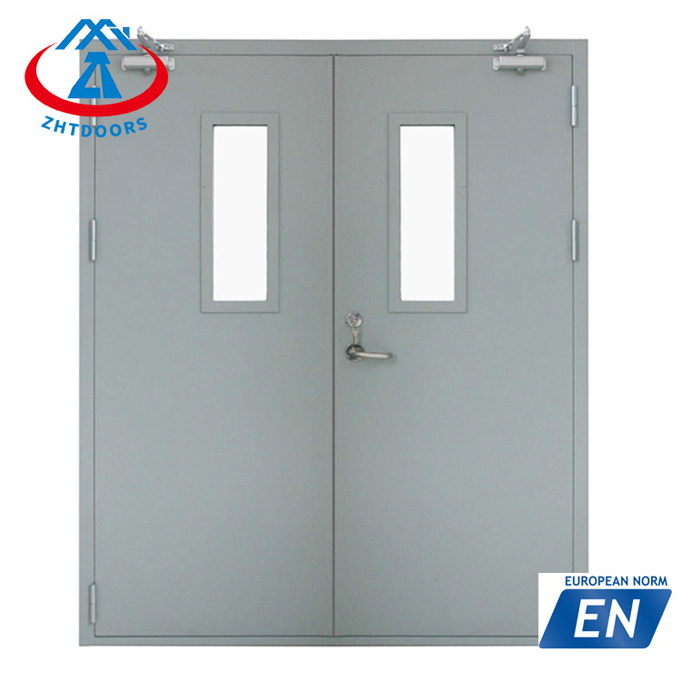 Supplier affordable price 2 hour steel double skin multi size fire safety door EN approved