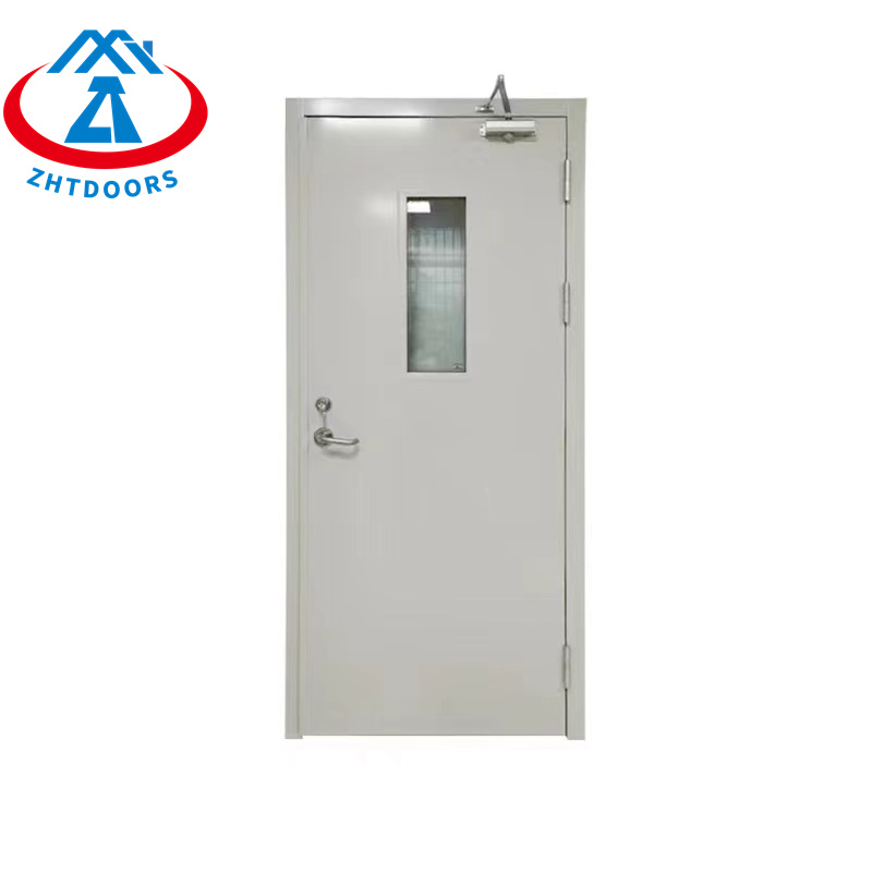 product-New design low price BS standard 90 minutes single leaf metal fire door 9002100-Zhongtai-img