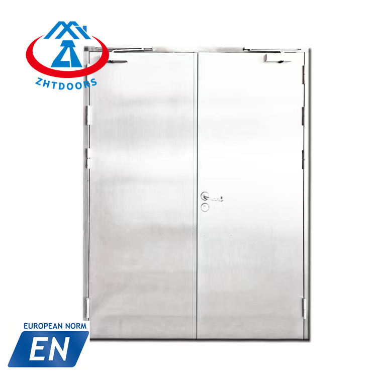 China factory custom EN standard 30 minutes original color stainless steel metal fire door