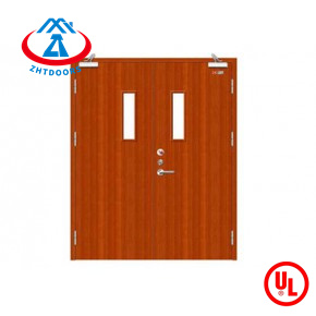 For sale security fireproof steel metal door with fireproof view window 60 minutes UL certification