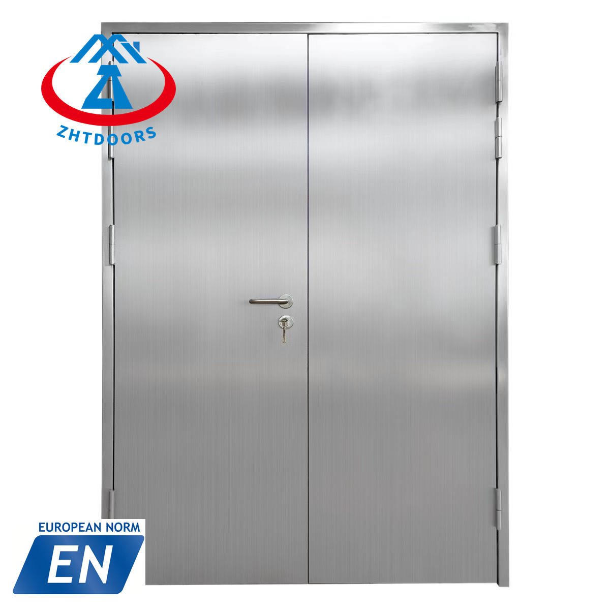 Manufacturers low price great quality emergency double exit metal doors EN standard fire door 30 min