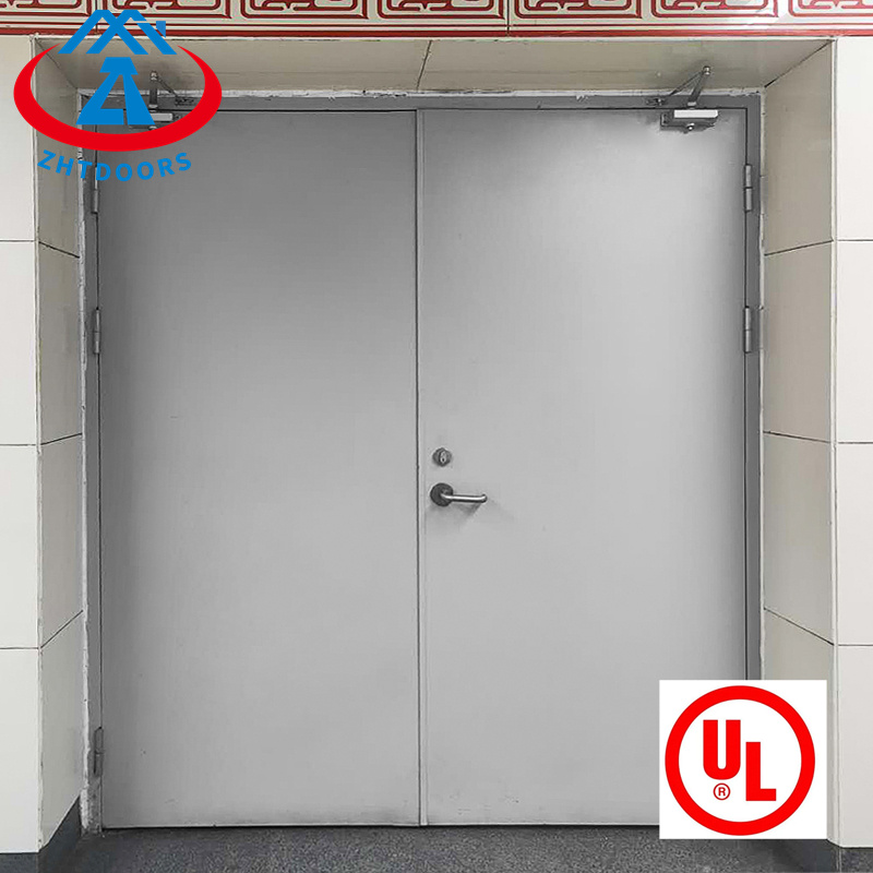 Modern fireproof steel door UL certified 90 minutes metal door heat resistant safety metal steel door