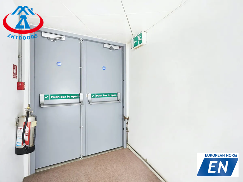 Best supplier 120 minutes EN standard entrance metal double leaf fireproof steel door