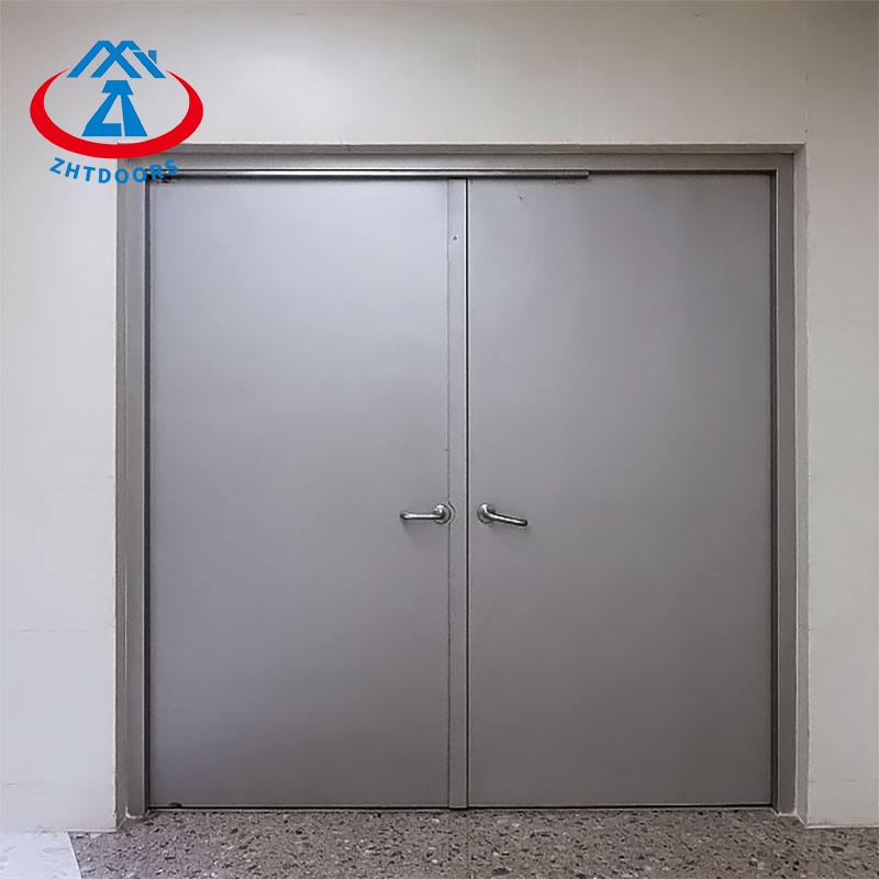 China Supplier 60 Minutes Heat Resistant Sound Insulation Emergency Security Double Door BS Certification