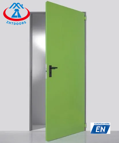 Chinese manufacturer produces EN standard 60 minutes modern single layer commercial steel fire door