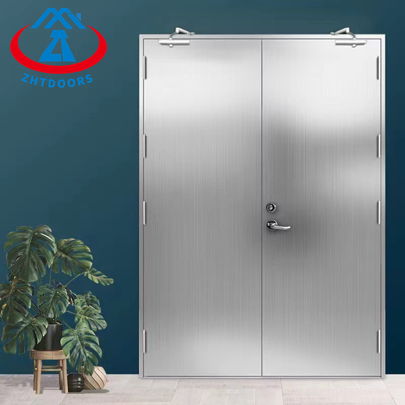 product-Zhongtai-Strict material selection Stainless steel modern fire door BS standard 60 minutes-i