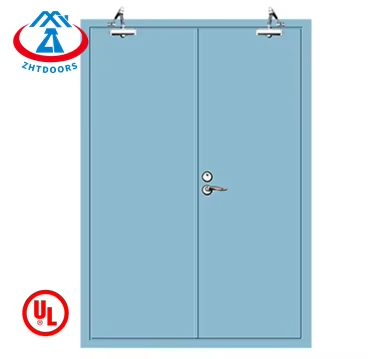 China Excellent Factory UL Certified 90 Minutes Double Fire Rated Exit Door Steel