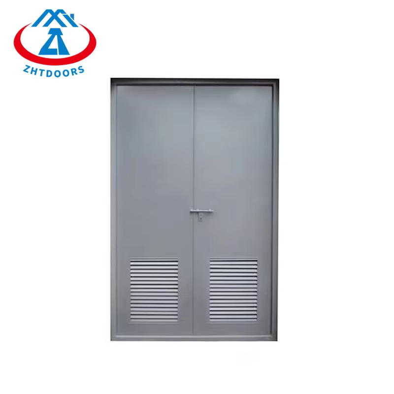 China Safety Product AS Standard 60 Minutes Double Leaf Fire Rated Emergency Door with Shutters