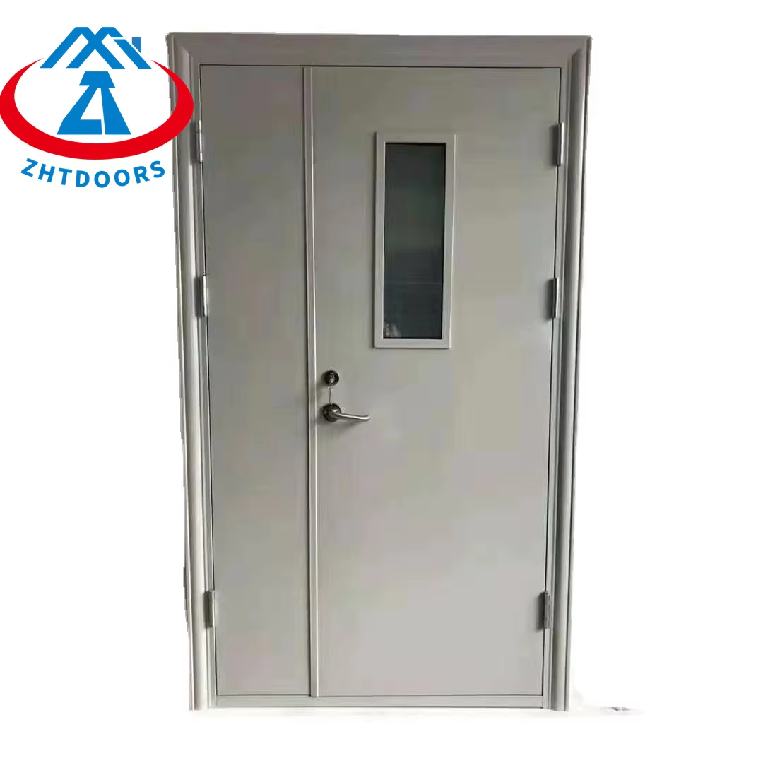 1400mm*2200mm double fire door with window AS standard 60 minute