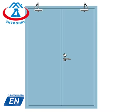 product-Practical and durable EN standard 30 minute galvanized steel double escape fire door-Zhongta