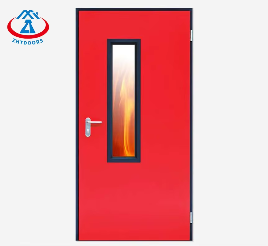 Wholesale Professional BS Standard 90 Minute Commercial and Industrial Single Leaf Fire Rated Doors with Glazing