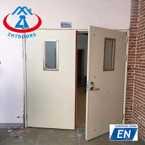 China Supplier EN Certification 120 Minutes Wide View Window Double Open Free Door with Certification