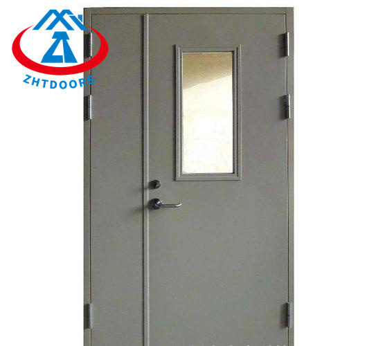 Most trusted factory double solid fire exit door BS certified 2 hour fire rated door