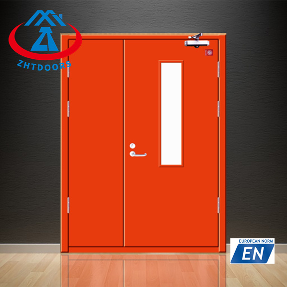 Hot selling direct sale EN certified 90 minutes high durability premium 2 panel fire door