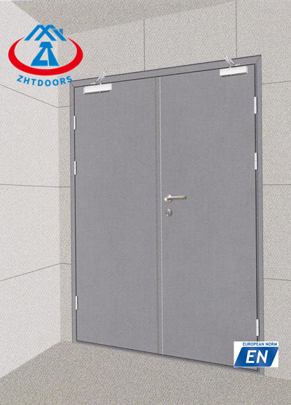 China Supplier Wholesale EN Approved 45 Minutes Modern Steel Metal Heat Resistant Door