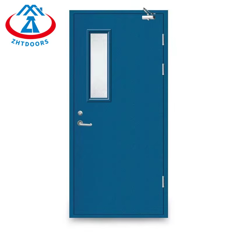product-Zhongtai-China Customized BS Standard 180 Minutes Modern Single Leaf Steel Safety Door with 