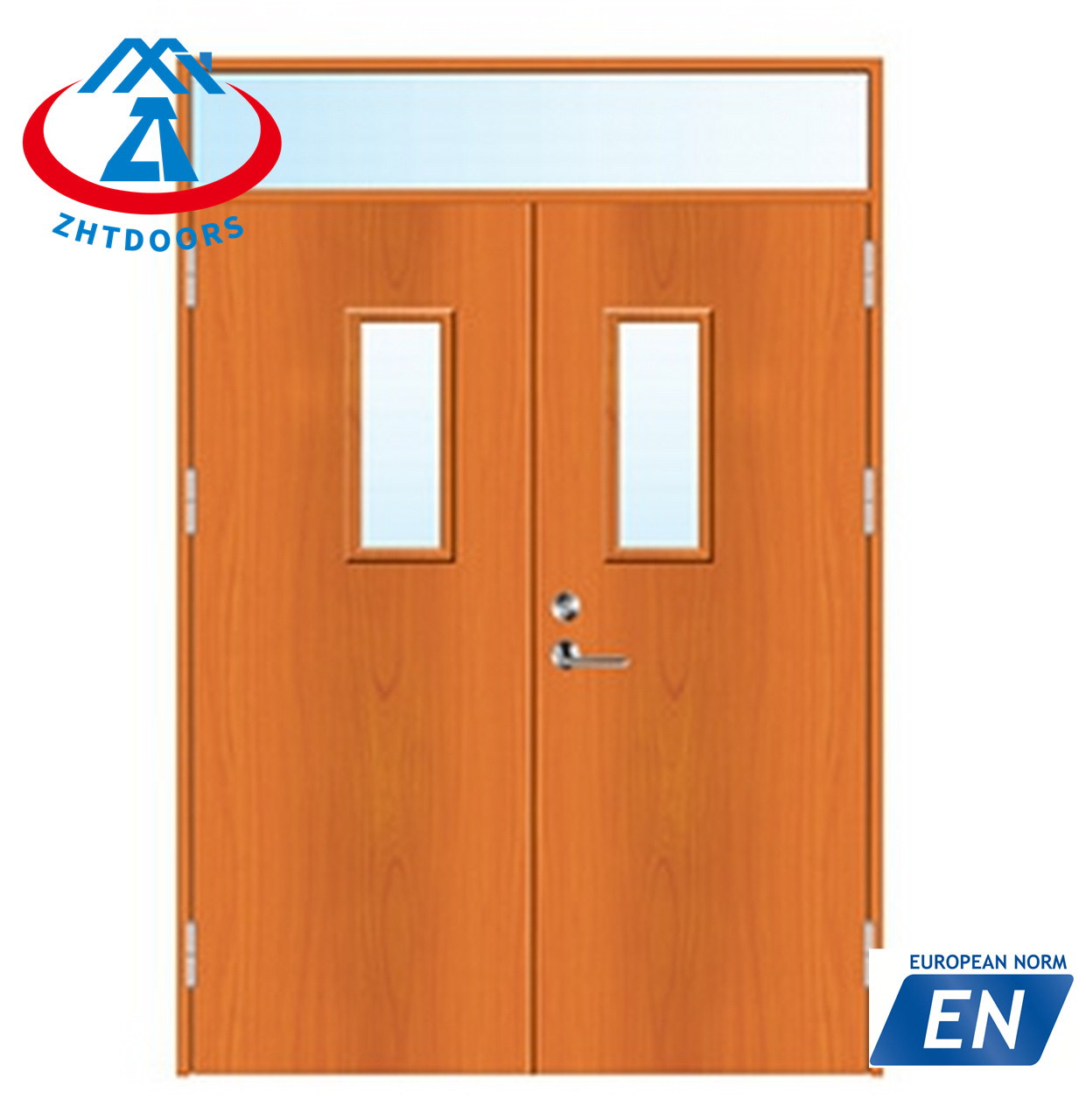 Best selling 60 minute wooden double layer material EN certified fireproof insulation door