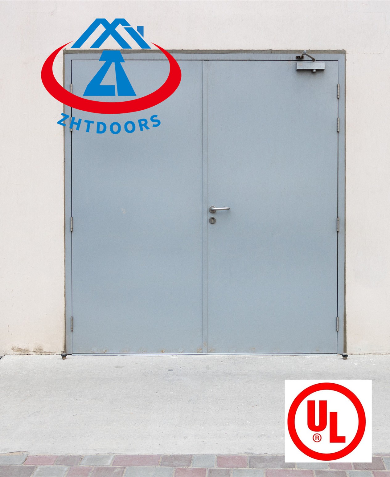 product-Custom 90 minute fire rated proof access entrance fire safety doors UL certification-Zhongta