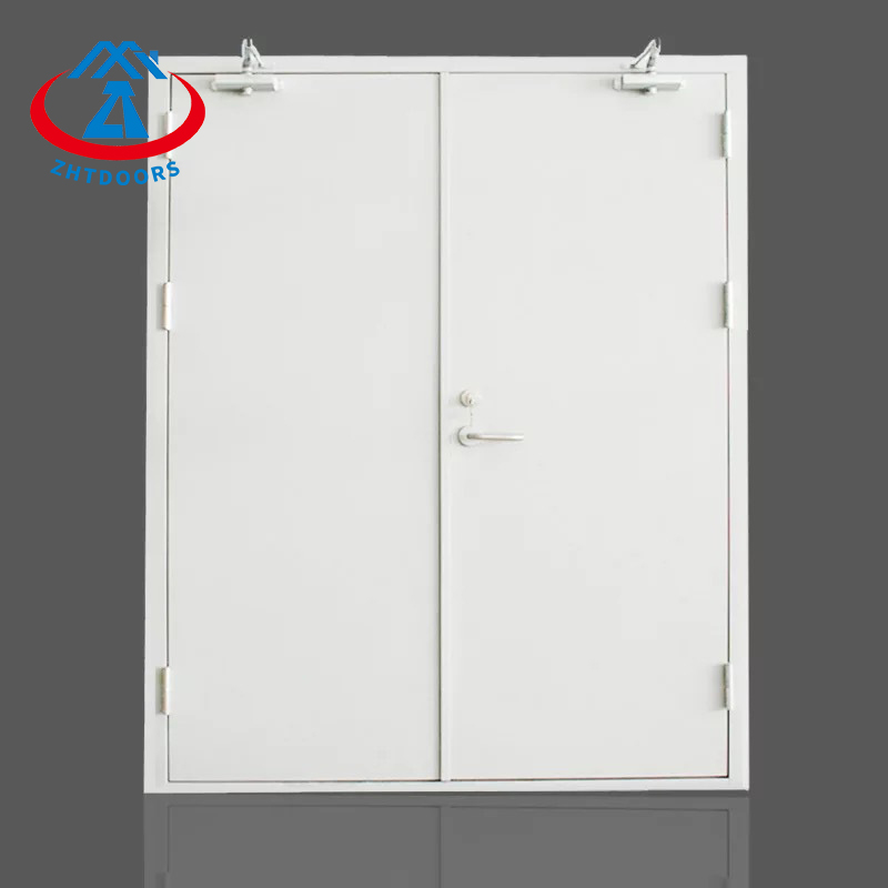 Cheap Economical BS Standard 30 Minute Galvanized Steel Hospital Fire Safety Exit Steel Door