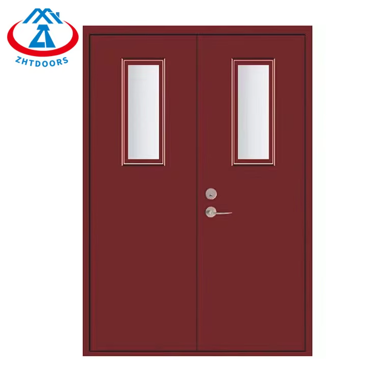 China supplier 120 minutes wide view window double opening fire protection fire door with AS certification