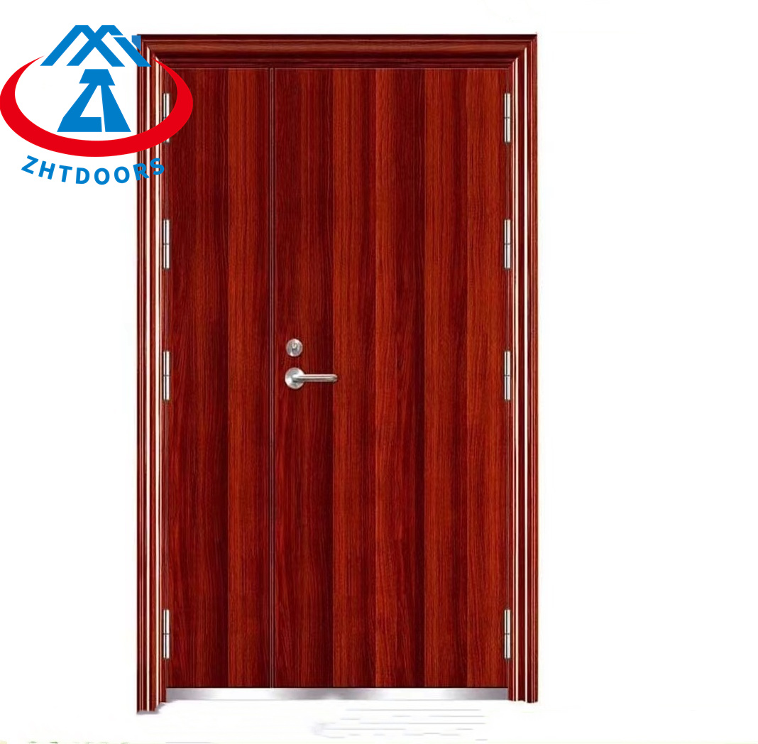 Factory direct BS certified 30 min 36x80 35mm thick internal wooden fire rated French door