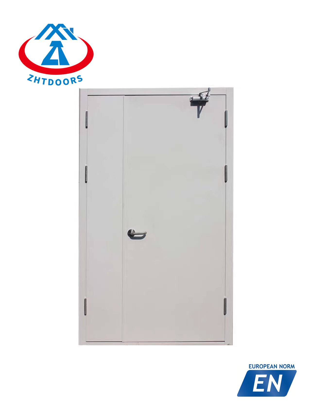 Factory Wholesale EN Approve Emergency Fire Door With Alarm 60 min Fire Door 1 Hour