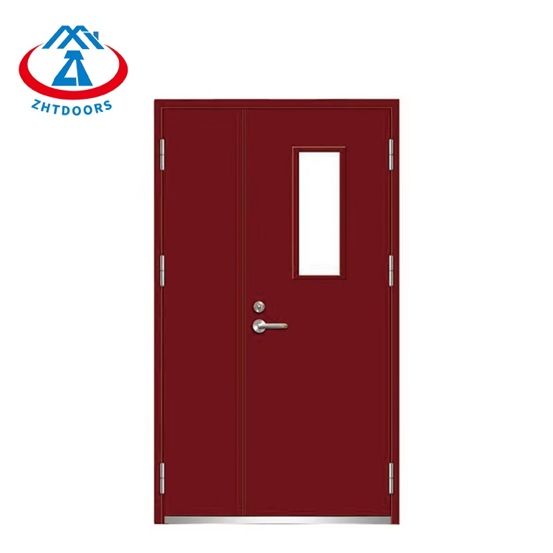 product-Excellent performance 30 minute double fire rated wood door with glass AS standard-Zhongtai-