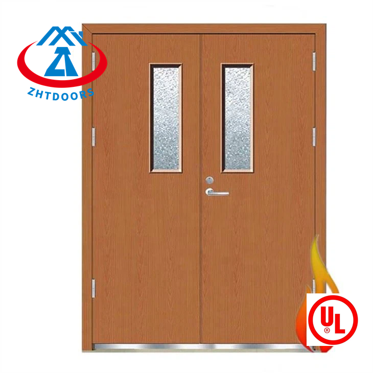 Foshan high-grade security internal fire door design with smart lock 90 minutes UL certificate