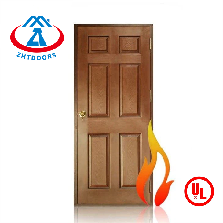 cheapest rustic 90 minute UL certificate wooden fire safety doors 1 piece for Singapore