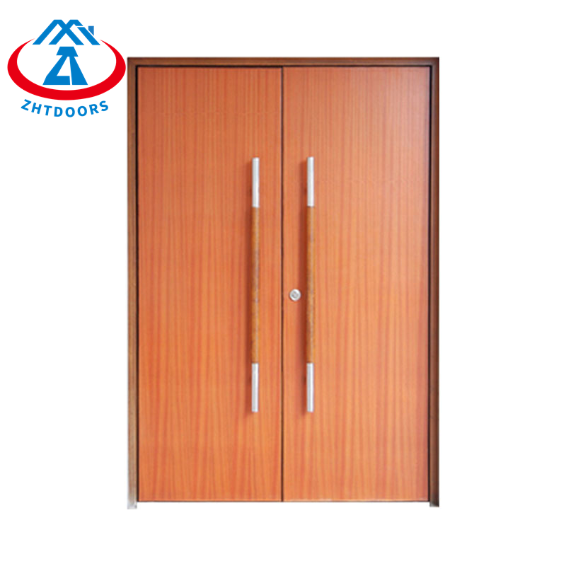 Wooden Double Door Designs Fire Rated Residential For Middle East With AS Approve 90 Mins