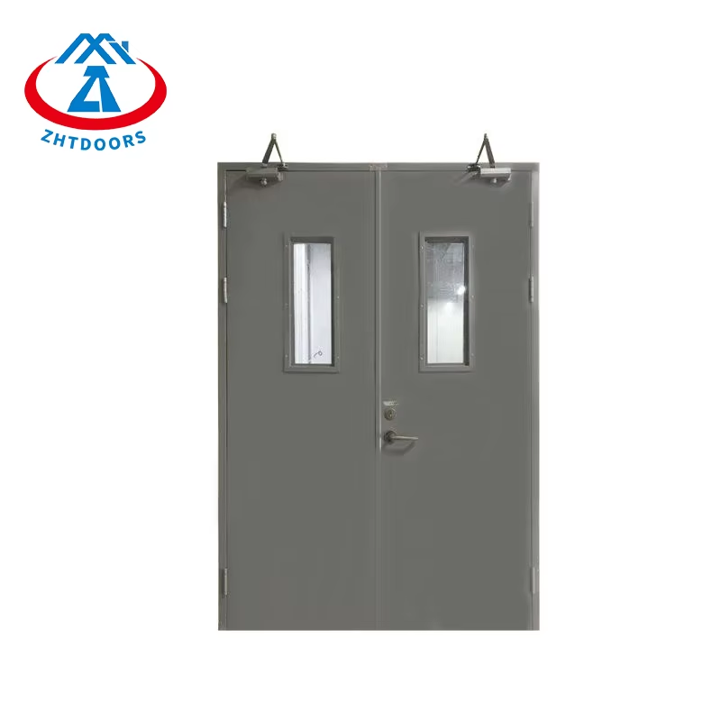 Professional BS standard 60 minutes fire and smoke doors suitable for shopping malls and office buildings