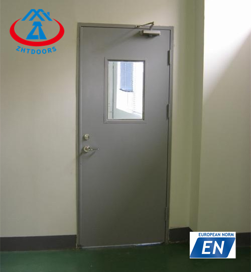 High Temperature Resistance 30 Minute EN Standard Fire Proof Escape Rated Doors Steel with Push bar